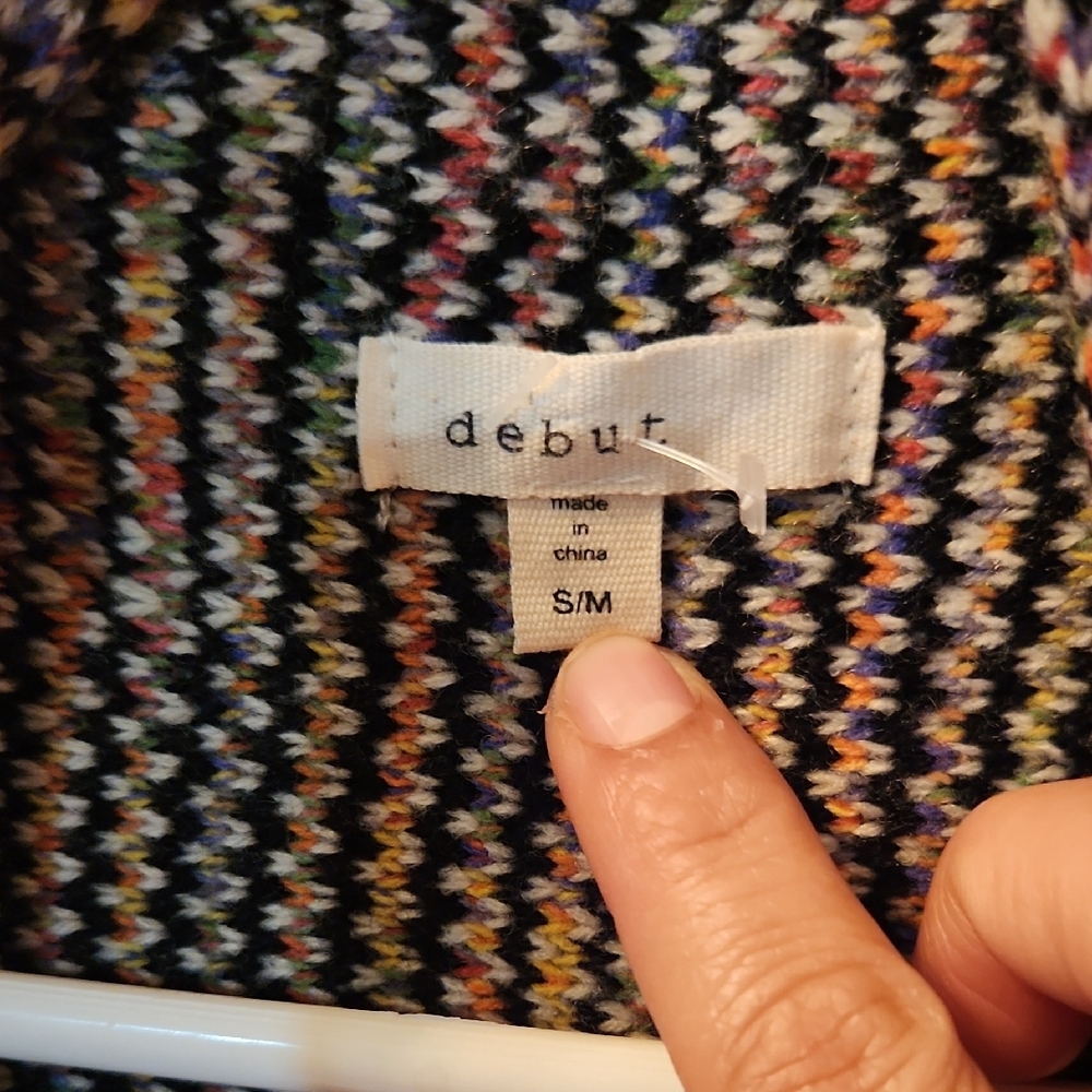 Debut Beige Multicolor Patterned Open Cardigan - image 3